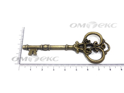 Декоративный элемент для творчества из металла "Ключ"8,5 см  - купить в Энгельсе. Цена: 26.66 руб.