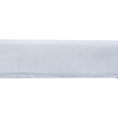 Лента бархатная нейлон, шир.12 мм, (упак. 45,7м), цв.01-белый - купить в Энгельсе. Цена: 457.61 руб.