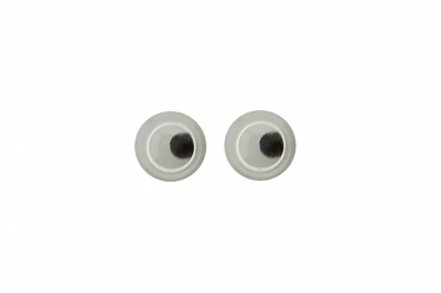 Глазки для игрушек, круглые, с бегающими зрачками, 3 мм/упак.100+/-5 шт, цв. -черно-белые - купить в Энгельсе. Цена: 25.40 руб.