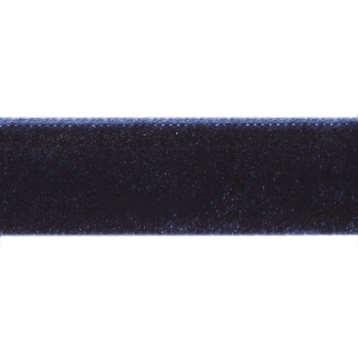 Лента бархатная нейлон, шир.12 мм, (упак. 45,7м), цв.180-т.синий - купить в Энгельсе. Цена: 411.60 руб.
