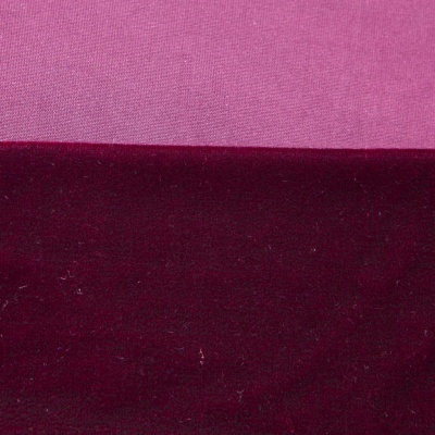 Бархат стрейч №2, 240 гр/м2, шир.160 см, (2,6 м/кг), цвет бордо - купить в Энгельсе. Цена 740.88 руб.