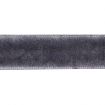 Лента бархатная нейлон, шир.12 мм, (упак. 45,7м), цв.189-т.серый - купить в Энгельсе. Цена: 457.61 руб.