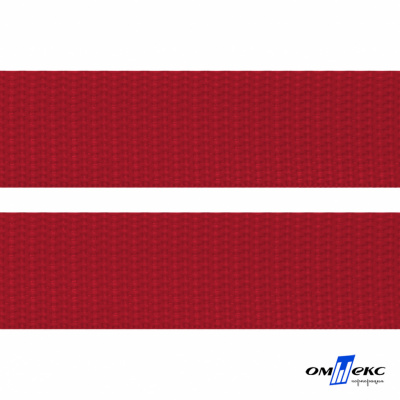 Красный- цв.171-Текстильная лента-стропа 550 гр/м2 ,100% пэ шир.30 мм (боб.50+/-1 м) - купить в Энгельсе. Цена: 475.36 руб.