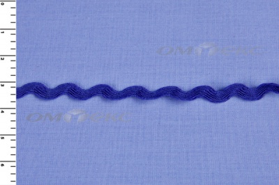 Тесьма плетеная "Вьюнчик"/синий - купить в Энгельсе. Цена: 40.72 руб.
