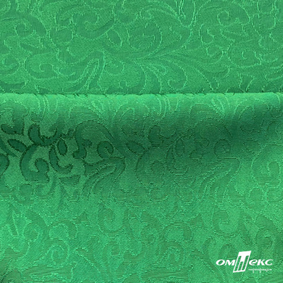 Ткань жаккард королевский, 100% полиэстр 180 г/м 2, шир.150 см, цв-зеленый - купить в Энгельсе. Цена 293.39 руб.