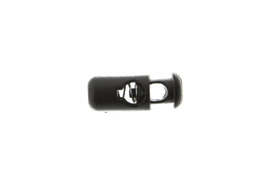 8108 Фиксатор пластиковый "Бочонок", 20х8 мм, цвет чёрный - купить в Энгельсе. Цена: 1.29 руб.