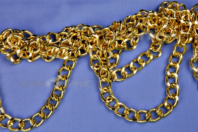 Цепь металл декоративная №11 (17*13) золото (10+/-1 м)  - купить в Энгельсе. Цена: 1 341.87 руб.