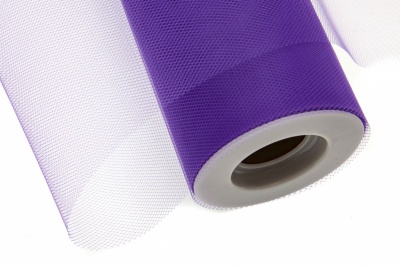 Фатин в шпульках 16-85, 10 гр/м2, шир. 15 см (в нам. 25+/-1 м), цвет фиолетовый - купить в Энгельсе. Цена: 100.69 руб.