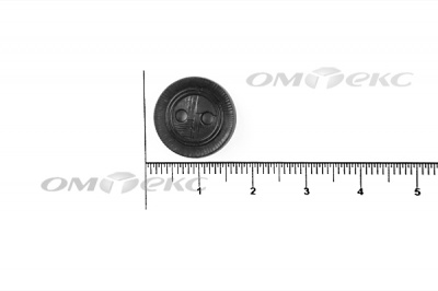51820/15 мм (2 пр)  черные пуговицы - купить в Энгельсе. Цена: 0.87 руб.