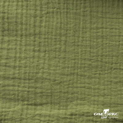 Ткань Муслин, 100% хлопок, 125 гр/м2, шир. 140 см #2307 цв.(55)-олива - купить в Энгельсе. Цена 318.49 руб.