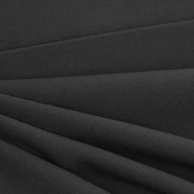Костюмная ткань "Элис", 220 гр/м2, шир.150 см, цвет чёрный - купить в Энгельсе. Цена 308 руб.