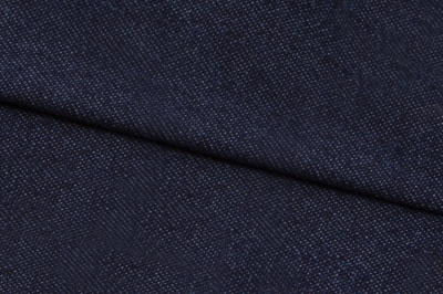 Ткань джинсовая №96, 160 гр/м2, шир.148см, цвет т.синий - купить в Энгельсе. Цена 350.42 руб.