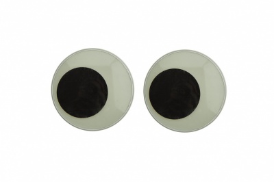 Глазки для игрушек, круглые, с бегающими зрачками, 40 мм/упак.20+/-2 шт, цв. -черно-белые - купить в Энгельсе. Цена: 158.73 руб.