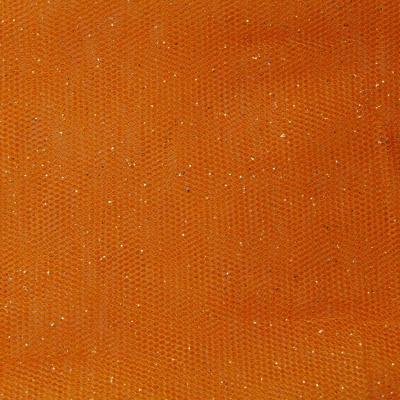 Сетка Глиттер, 24 г/м2, шир.145 см., оранжевый - купить в Энгельсе. Цена 117.24 руб.