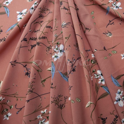 Плательная ткань "Фламенко" 2.1, 80 гр/м2, шир.150 см, принт растительный - купить в Энгельсе. Цена 311.05 руб.