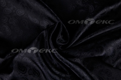 Ткань подкладочная жаккард Р14098, чёрный, 85 г/м2, шир. 150 см, 230T - купить в Энгельсе. Цена 166.45 руб.