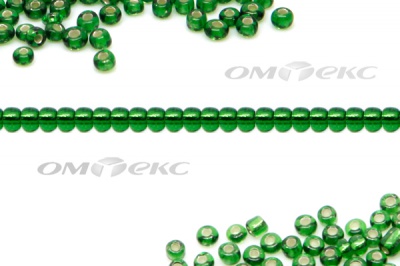 Бисер (SL) 11/0 ( упак.100 гр) цв.27В - зелёный - купить в Энгельсе. Цена: 53.34 руб.