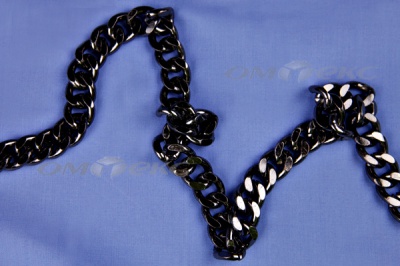 Цепь металл декоративная №9 (13,5*16,5) черная (10+/-1 м)  - купить в Энгельсе. Цена: 808.92 руб.