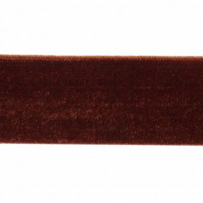Лента бархатная нейлон, шир.25 мм, (упак. 45,7м), цв.120-шоколад - купить в Энгельсе. Цена: 981.09 руб.