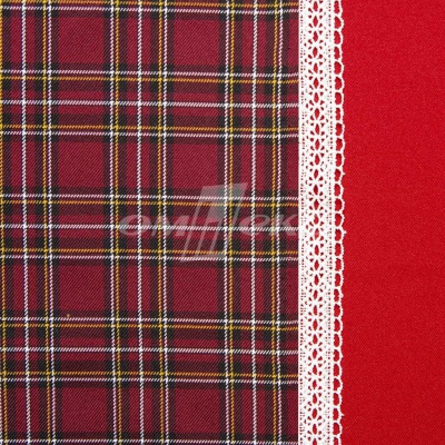 Ткань костюмная клетка 24379 2012, 230 гр/м2, шир.150см, цвет бордовый/бел/жел - купить в Энгельсе. Цена 545.24 руб.