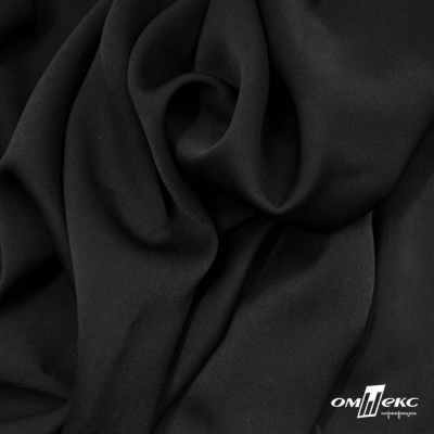 Ткань плательная Габриэль 100% полиэстер,140 (+/-10) гр/м2, шир. 150 см, цв. черный BLACK - купить в Энгельсе. Цена 248.37 руб.