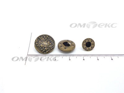 Кнопки металл 15 мм альфа антик с рис.№3  - купить в Энгельсе. Цена: 2.90 руб.