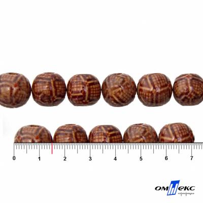 0125-Бусины деревянные "ОмТекс", 15 мм, упак.50+/-3шт - купить в Энгельсе. Цена: 77 руб.