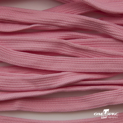 Шнур плетеный (плоский) d-12 мм, (уп.90+/-1м), 100% полиэстер, цв.256 - розовый - купить в Энгельсе. Цена: 8.62 руб.