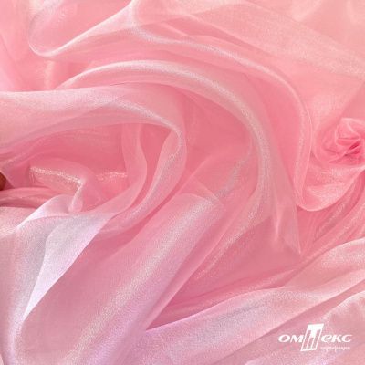 Ткань органза, 100% полиэстр, 28г/м2, шир. 150 см, цв. #47 розовая пудра - купить в Энгельсе. Цена 86.24 руб.