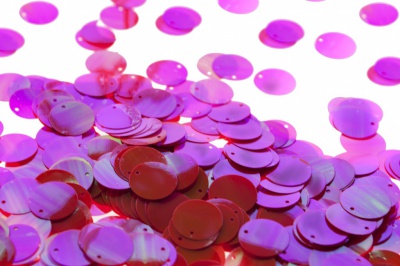 Пайетки "ОмТекс" россыпью,CREAM,круг 20 мм/упак.50+/-2 гр, цв. 15-розовый - купить в Энгельсе. Цена: 80.93 руб.