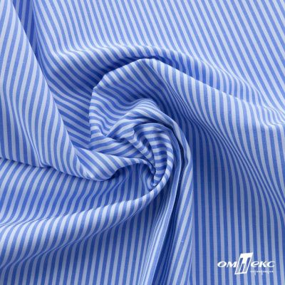 Ткань сорочечная Полоска Кенди, 115 г/м2, 58% пэ,42% хл, шир.150 см, цв.2-голубой, (арт.110) - купить в Энгельсе. Цена 306.69 руб.