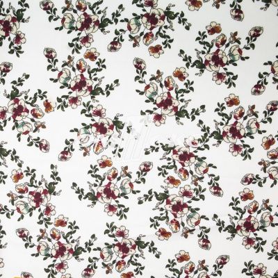 Плательная ткань "Фламенко" 23.1, 80 гр/м2, шир.150 см, принт растительный - купить в Энгельсе. Цена 264.56 руб.
