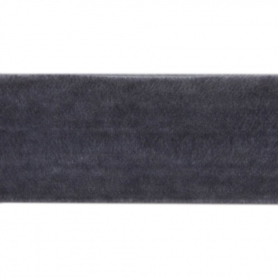 Лента бархатная нейлон, шир.25 мм, (упак. 45,7м), цв.189-т.серый - купить в Энгельсе. Цена: 981.09 руб.