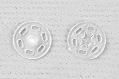 Кнопки пришивные пластиковые 15 мм, блистер 24шт, цв.-прозрачные - купить в Энгельсе. Цена: 68.79 руб.