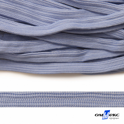 Шнур плетеный (плоский) d-12 мм, (уп.90+/-1м), 100% полиэстер, цв.259 - голубой - купить в Энгельсе. Цена: 8.62 руб.