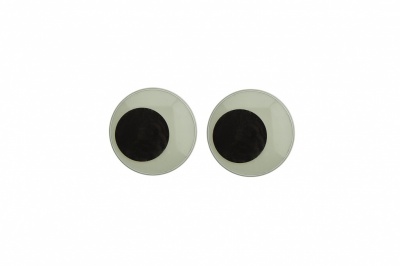 Глазки для игрушек, круглые, с бегающими зрачками, 10 мм/упак.50+/-2 шт, цв. -черно-белые - купить в Энгельсе. Цена: 35.20 руб.