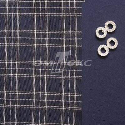 Ткань костюмная клетка 24379 2060, 230 гр/м2, шир.150см, цвет т.синий/бел/сер - купить в Энгельсе. Цена 556.26 руб.