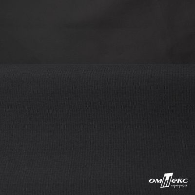 Курточная ткань "Милан", 100% Полиэстер, PU, 110гр/м2, шир.155см, цв. чёрный - купить в Энгельсе. Цена 340.23 руб.