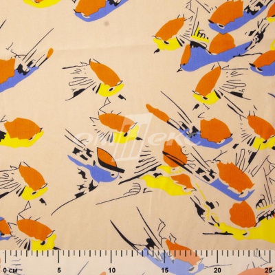 Плательная ткань "Софи" 14.1, 75 гр/м2, шир.150 см, принт птицы - купить в Энгельсе. Цена 241.49 руб.