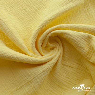 Ткань Муслин, 100% хлопок, 125 гр/м2, шир. 135 см (12-0824) цв.лимон нюд - купить в Энгельсе. Цена 337.25 руб.