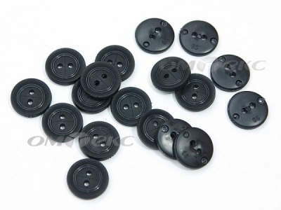 51820/18 мм (2 пр) черные пуговицы - купить в Энгельсе. Цена: 0.82 руб.
