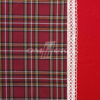 Ткань костюмная клетка 24379 2012, 230 гр/м2, шир.150см, цвет бордовый/бел/жел - купить в Энгельсе. Цена 556.26 руб.