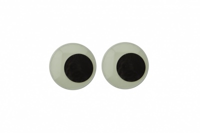 Глазки для игрушек, круглые, с бегающими зрачками, 15 мм/упак.50+/-2 шт, цв. -черно-белые - купить в Энгельсе. Цена: 46.92 руб.