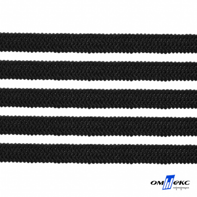 Лента эластичная вязанная (резинка) 4 мм (200+/-1 м) 400 гр/м2 черная бобина "ОМТЕКС" - купить в Энгельсе. Цена: 1.78 руб.