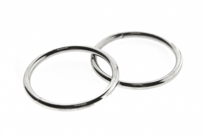 Кольцо металлическое №40 мм, цв.-никель - купить в Энгельсе. Цена: 4.45 руб.