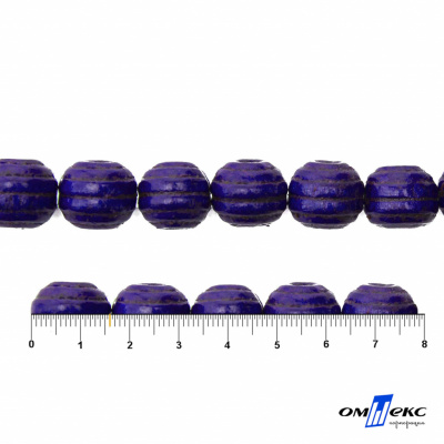 0309-Бусины деревянные "ОмТекс", 16 мм, упак.50+/-3шт, цв.018-фиолет - купить в Энгельсе. Цена: 62.22 руб.