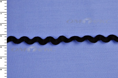 Тесьма плетеная "Вьюнчик"/черный - купить в Энгельсе. Цена: 48.11 руб.