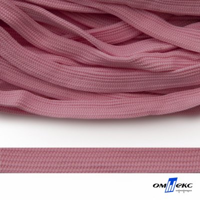 Шнур плетеный (плоский) d-12 мм, (уп.90+/-1м), 100% полиэстер, цв.256 - розовый - купить в Энгельсе. Цена: 8.62 руб.