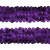 Тесьма с пайетками 12, шир. 30 мм/уп. 25+/-1 м, цвет фиолет - купить в Энгельсе. Цена: 1 098.48 руб.