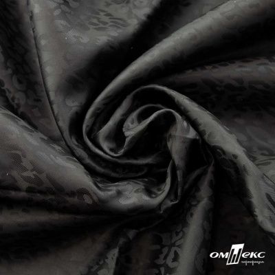 Ткань подкладочная Жаккард YP1416707, 90(+/-5) г/м2, шир.145 см, черный - купить в Энгельсе. Цена 241.46 руб.